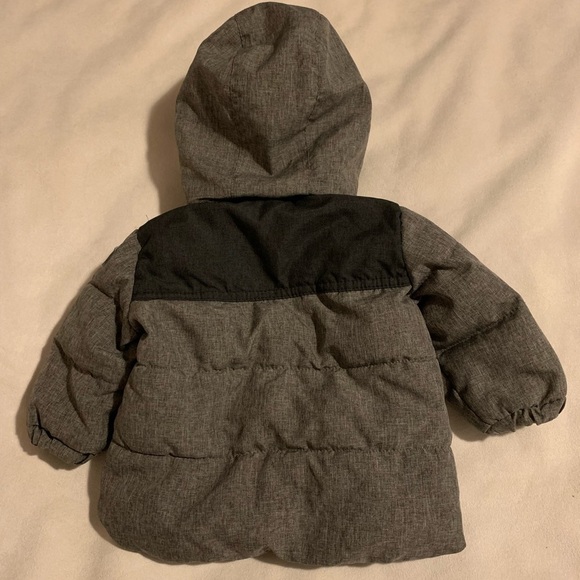 H&M Boys Tiny Crew NY Gray/Black Winter Coat with Removable Hood Size 4-… - Picture 2 of 6